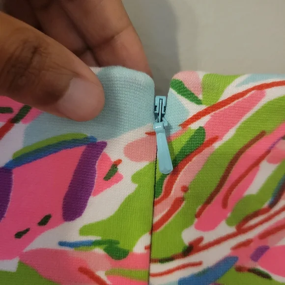 Lilly Pulitzer Briella Pastel Floral Mini Pleated Summer Dress. Size M - Picture 12 of 13